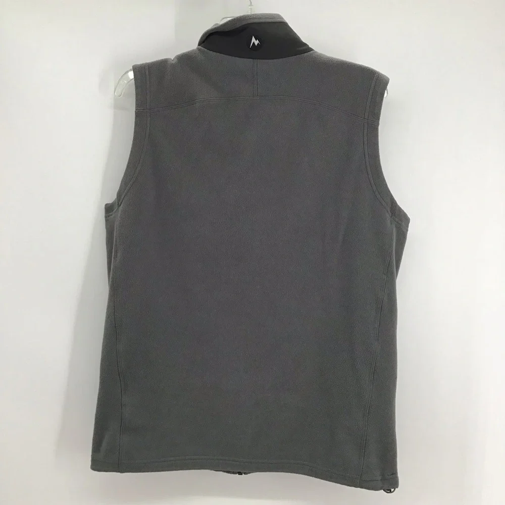 Marmot Men’s Polartec Fleece Full Zip-Up Vest W/Zip Pockets Charcoal Size Medium